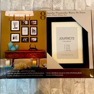 8 black pic frames multi size